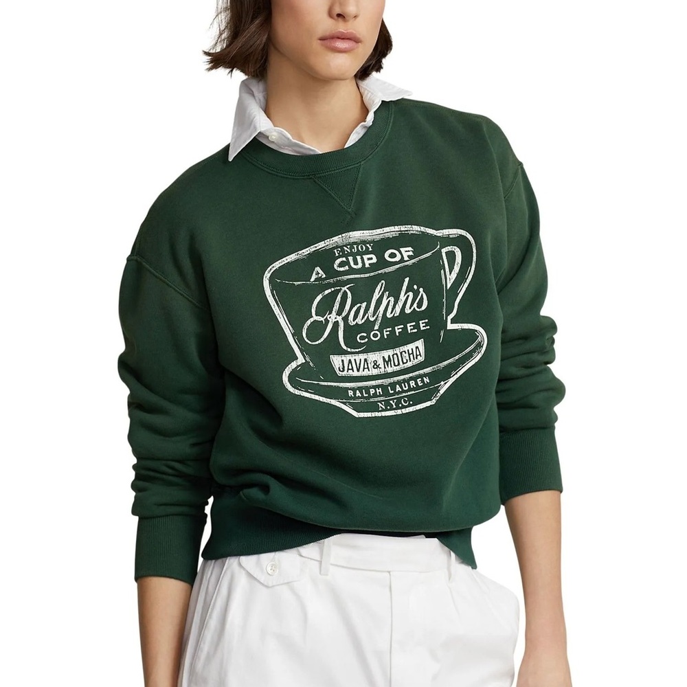 NWT Polo Ralph Lauren Dark Green Women's Crew Neck Sweater